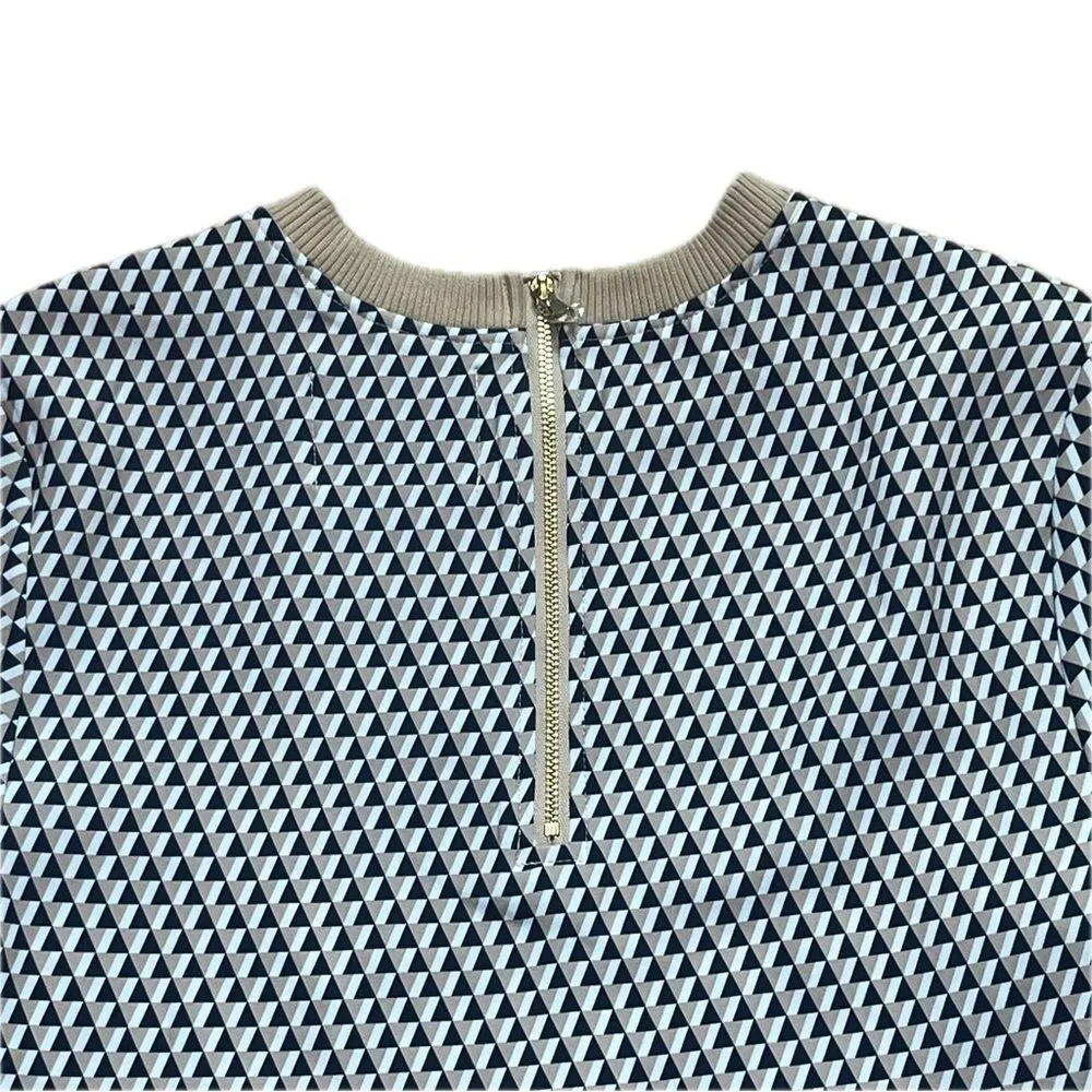 Addison Bay Botanist Peplum Top Navy Tan XS - Picture 7 of 13